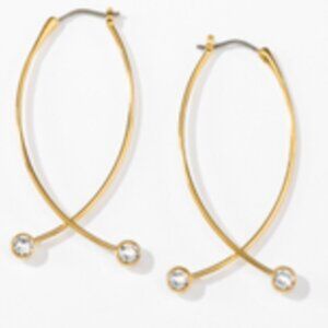 Touchstone Crystal by Swarovski, Twist of Fate Earrings golden